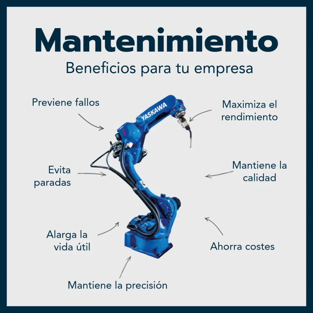Beneficios del mantenimiento de robots industriales